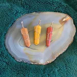 3 chakra wire wrapped charm